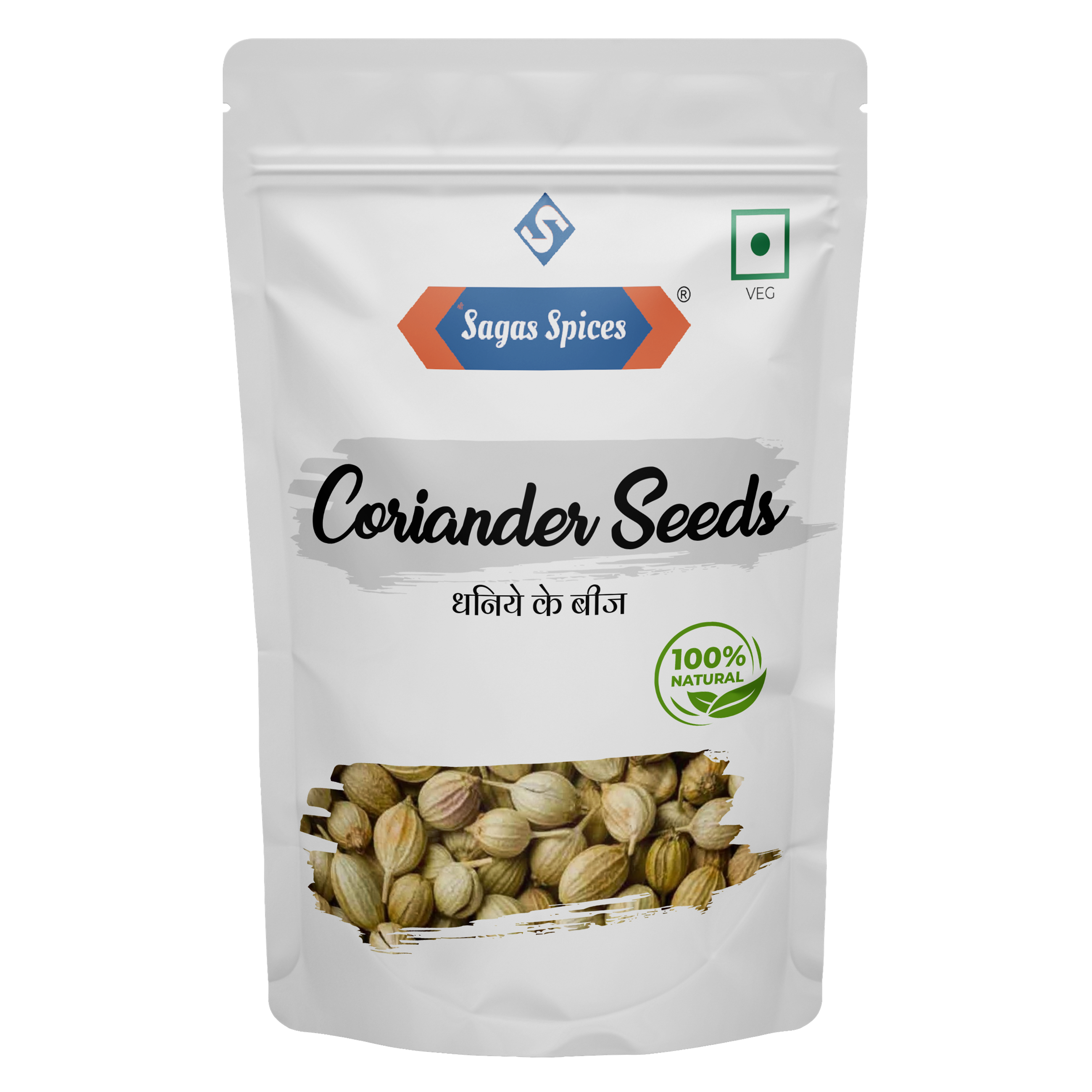 Sagas Spices Coriander Seeds retail pouch
